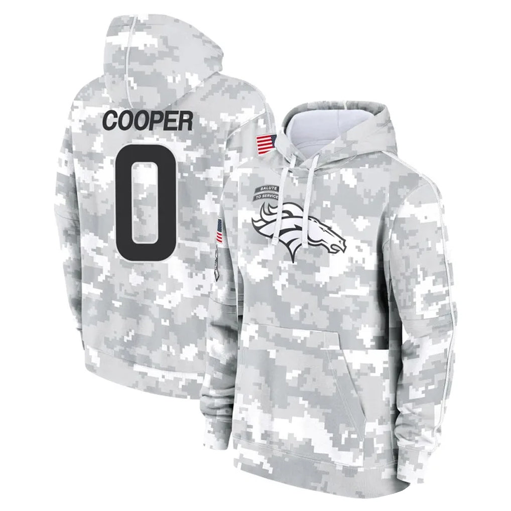 Elroe D.Broncos #0 Jonathon Cooper Player Arctic Camo Salute to Service Hoodies Limited Game Stitched Jerseys