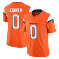 Elroe D.Broncos #0 Jonathon Cooper Player Orange Vapor F.U.S.E. Limited Home Game Stitched Jerseys
