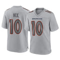 Elroe D.Broncos #10 Bo Nix Player Gray Atmosphere Fashion Limited Game Stitched Jerseys
