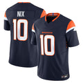 Elroe D.Broncos #10 Bo Nix Player Navy Vapor F.U.S.E. Limited Stitched Jerseys