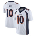 Elroe D.Broncos #10 Bo Nix Player White Vapor Untouchable Limited Home Game Stitched Jerseys