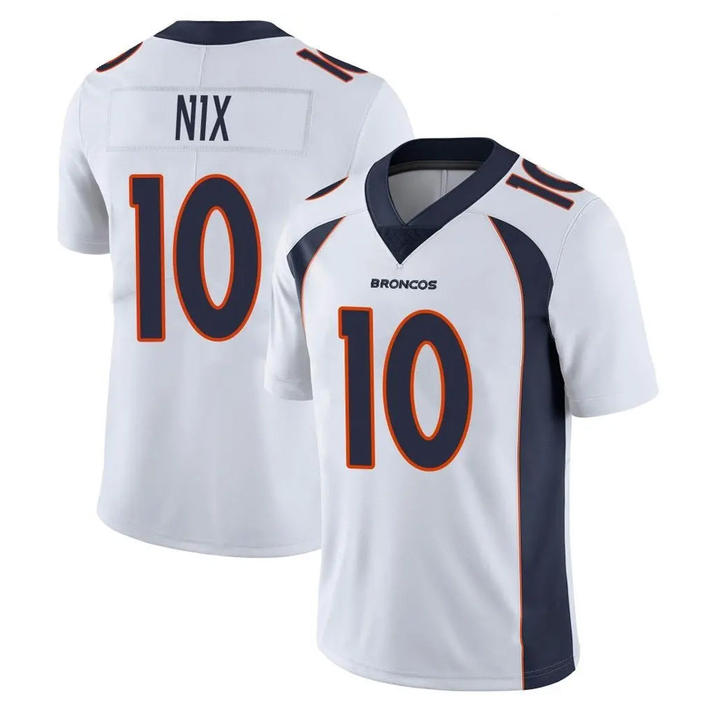 Elroe D.Broncos #10 Bo Nix Player White Vapor Untouchable Limited Home Game Stitched Jerseys