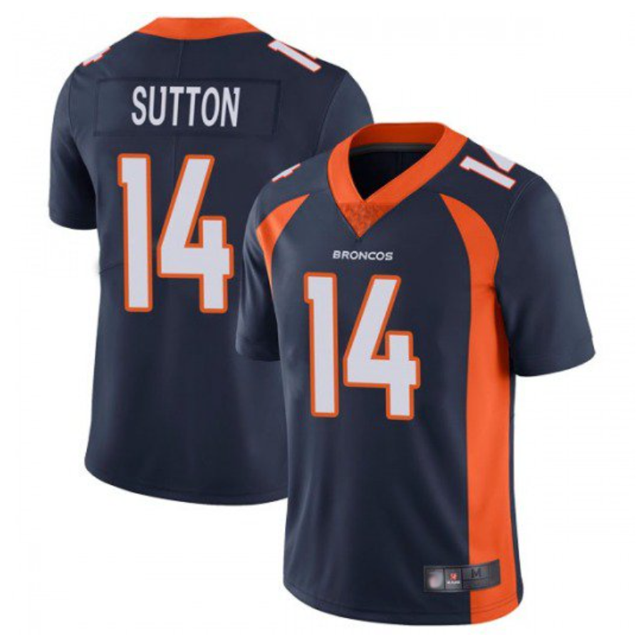 Elroe D.Broncos #14 Courtland Sutton Player Navy Limited Stitched Jerseys