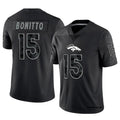 Elroe D.Broncos #15 Nik Bonitto Player Black RFLCTV Limited Stitched Jerseys
