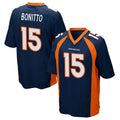 Elroe D.Broncos #15 Nik Bonitto Player Navy Game Stitched Jerseys