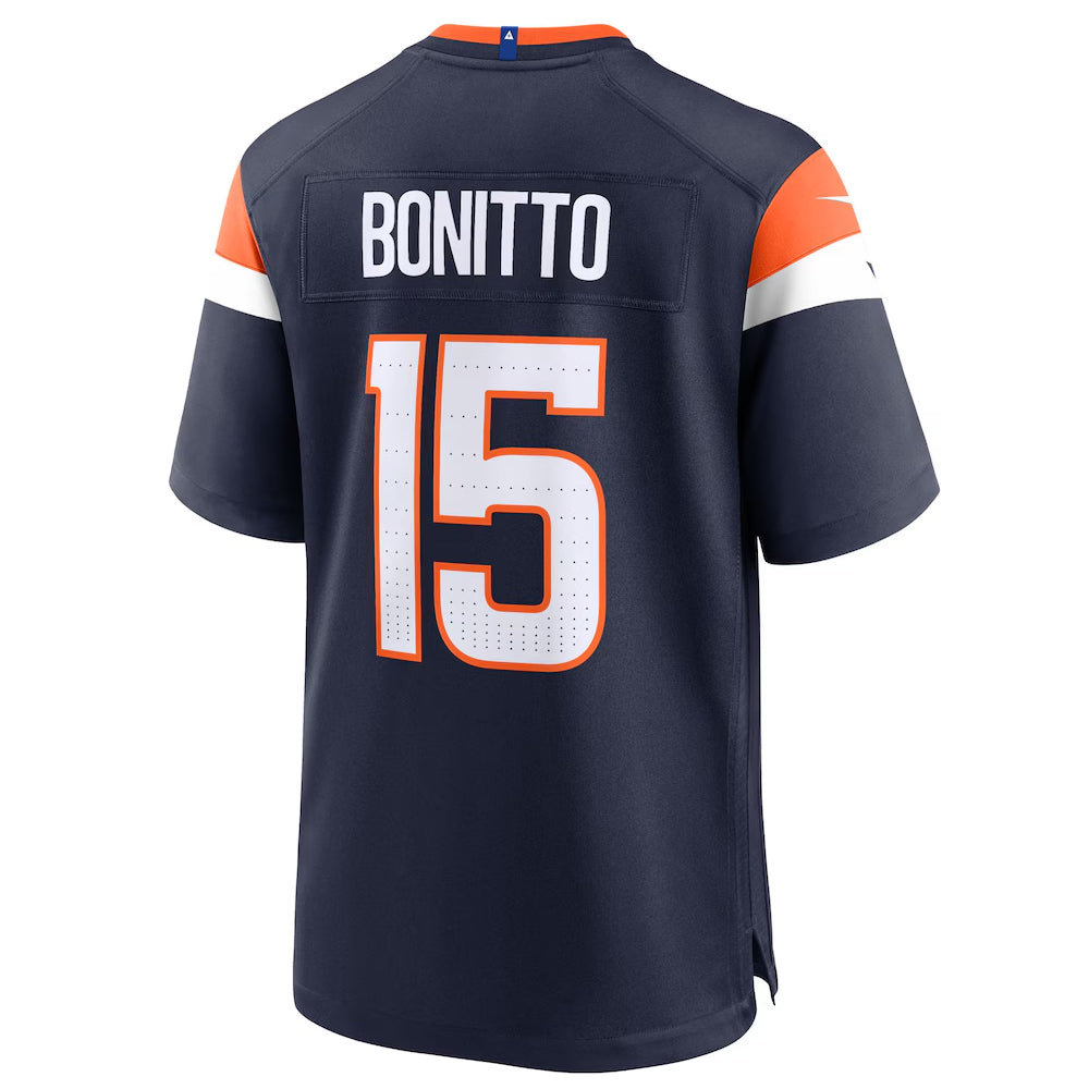 Elroe D.Broncos #15 Nik Bonitto Player Navy Home Game Stitched Jerseys