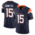 Elroe D.Broncos #15 Nik Bonitto Player Navy Vapor F.U.S.E. Limited Stitched Jerseys