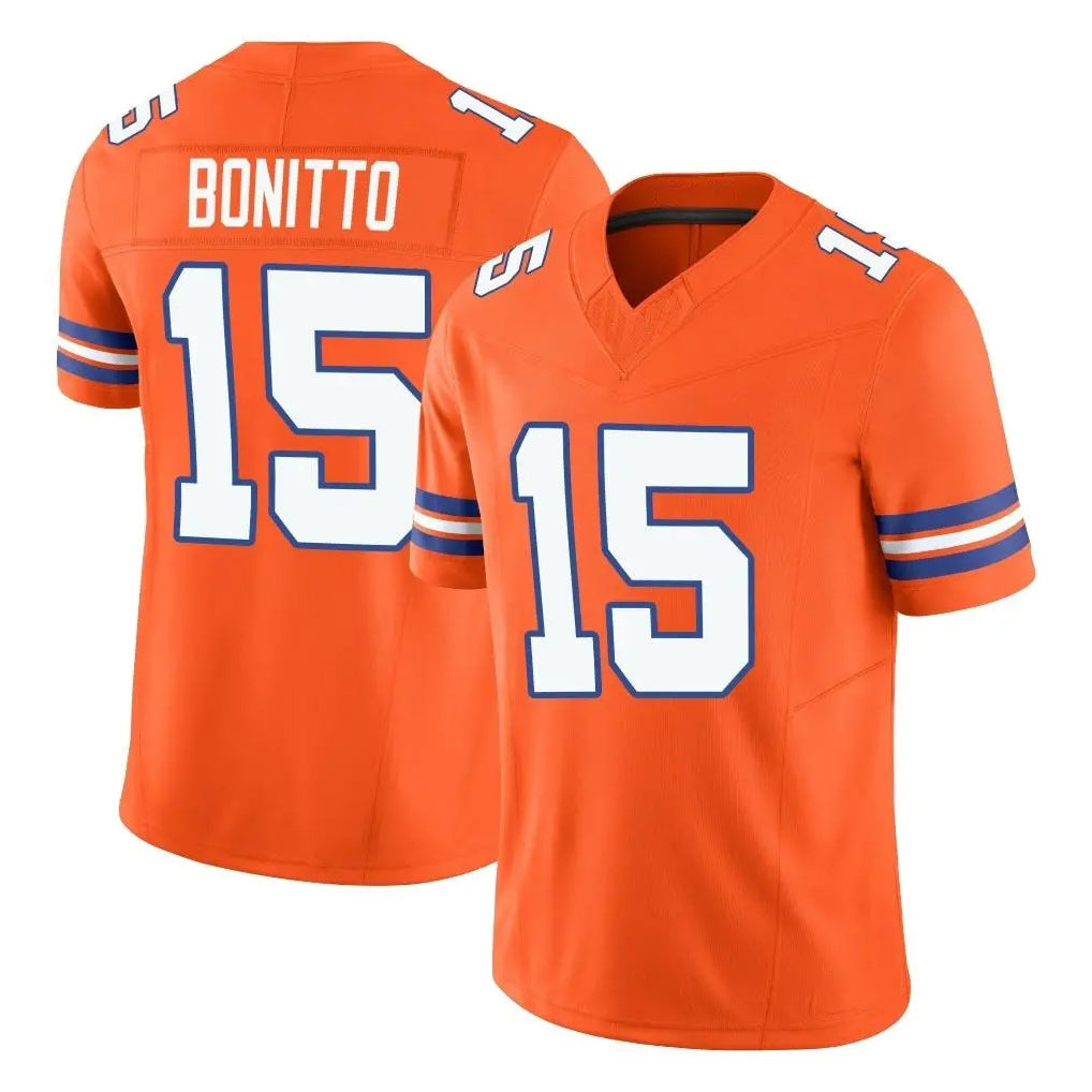 Elroe D.Broncos #15 Nik Bonitto Player Orange Limited Alternate Vapor F.U.S.E. Throwback Game Stitched Jerseys
