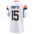 Elroe D.Broncos #15 Nik Bonitto Player White Home Game Stitched Jerseys