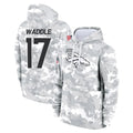 Elroe D.Broncos #17 Jaylen Waddle Player Arctic Camo Salute to Service Hoodies Limited Game Stitched Jerseys