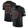 Elroe D.Broncos #17 Jaylen Waddle Player Black Impact Limited Game Stitched Jerseys