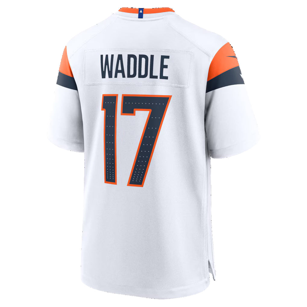 Elroe D.Broncos #17 Jaylen Waddle White Game Stitched Jerseys