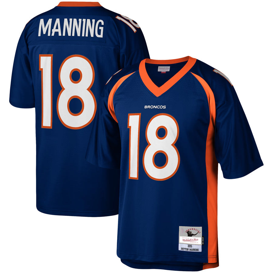 Elroe D.Broncos #18 Peyton Manning Player Mitchell & Ness Navy Legacy Replica Stitched  Jerseys