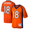 Elroe D.Broncos #18 Peyton Manning Player Mitchell & Ness Orange Legacy Replica Stitched Jerseys