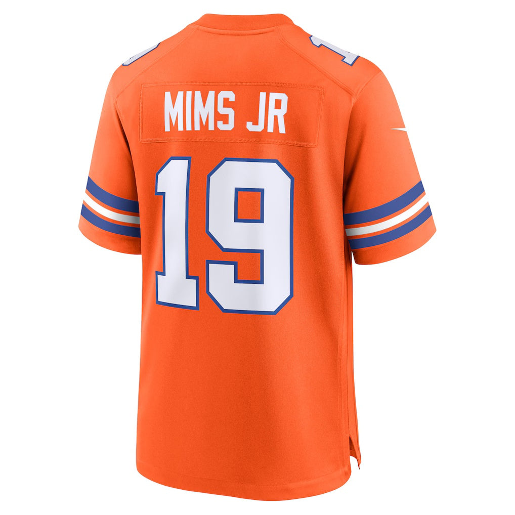 Elroe D.Broncos #19 Marvin Mims Jr Orange Mile High Collection 1977 Throwback Player Game Stitched Jerseys