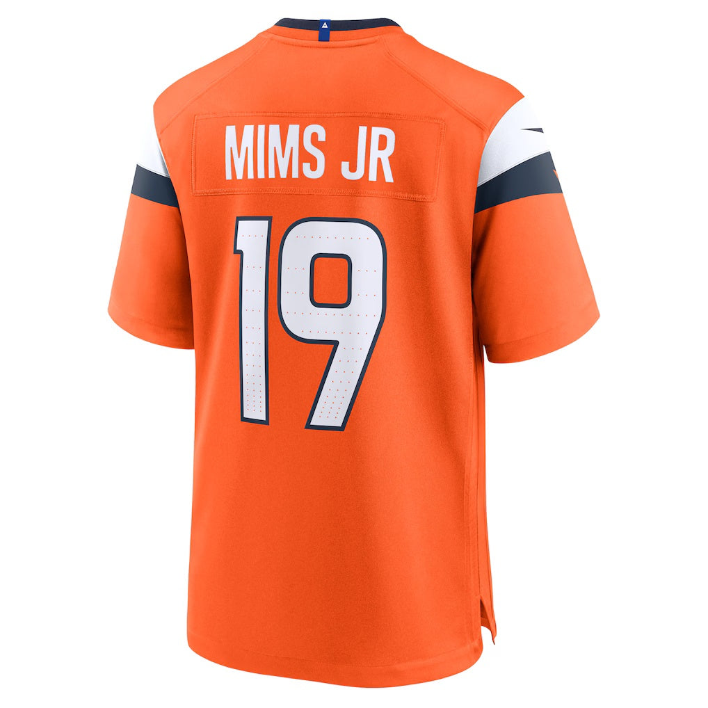 Elroe D.Broncos #19 Marvin Mims Jr Orange Team Game Stitched Jerseys