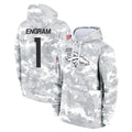 Elroe D.Broncos #1 Evan Engram Player Arctic Camo Salute to Service Hoodies Limited Game Stitched Jerseys