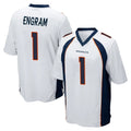 Elroe D.Broncos #1 Evan Engram Player White Game Stitched Jerseys