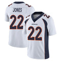 Elroe D.Broncos #22 Brandon Jones Player White Vapor Untouchable Limited Home Game Stitched Jerseys
