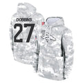 Elroe D.Broncos #27 J.K. Dobbins Player Arctic Camo Salute to Service Hoodies Limited Game Stitched Jerseys