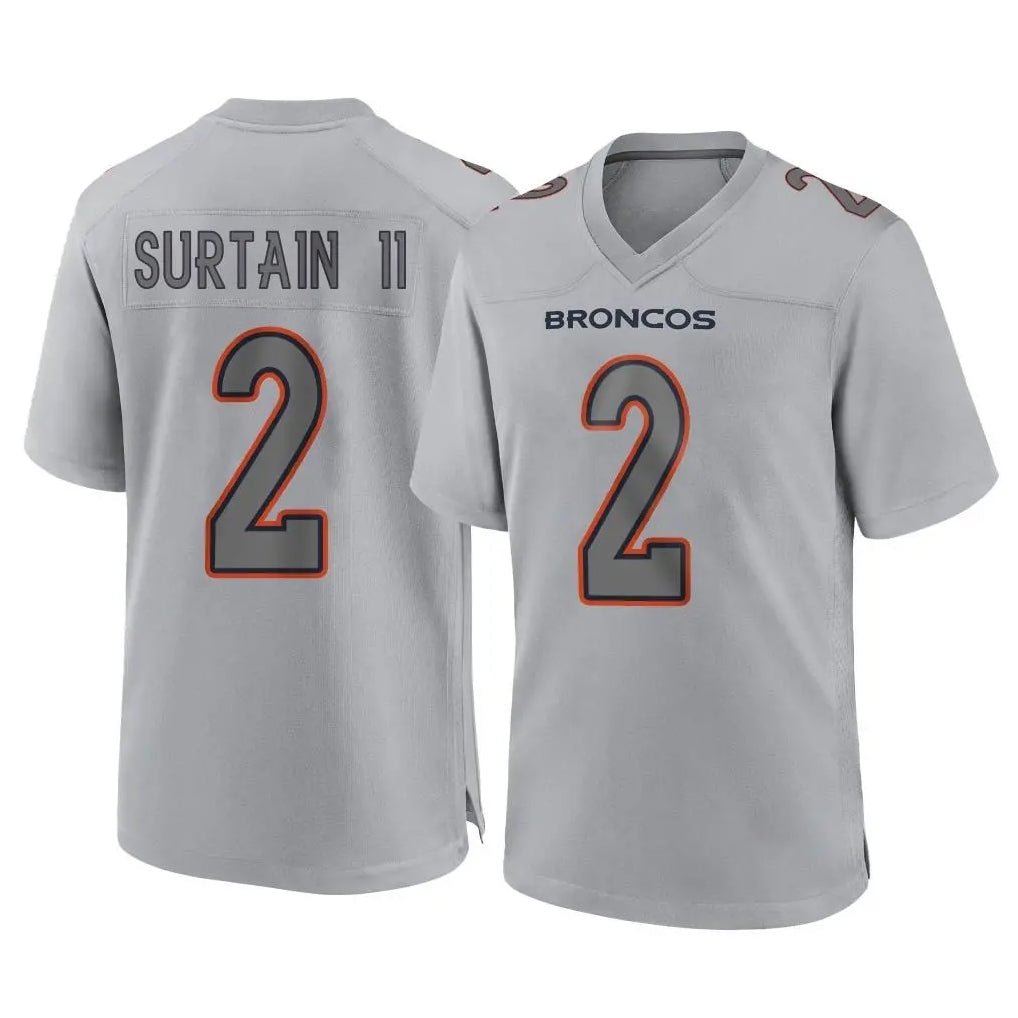 Elroe D.Broncos #2 Pat Surtain II Player Gray Atmosphere Fashion Limited Game Stitched Jerseys