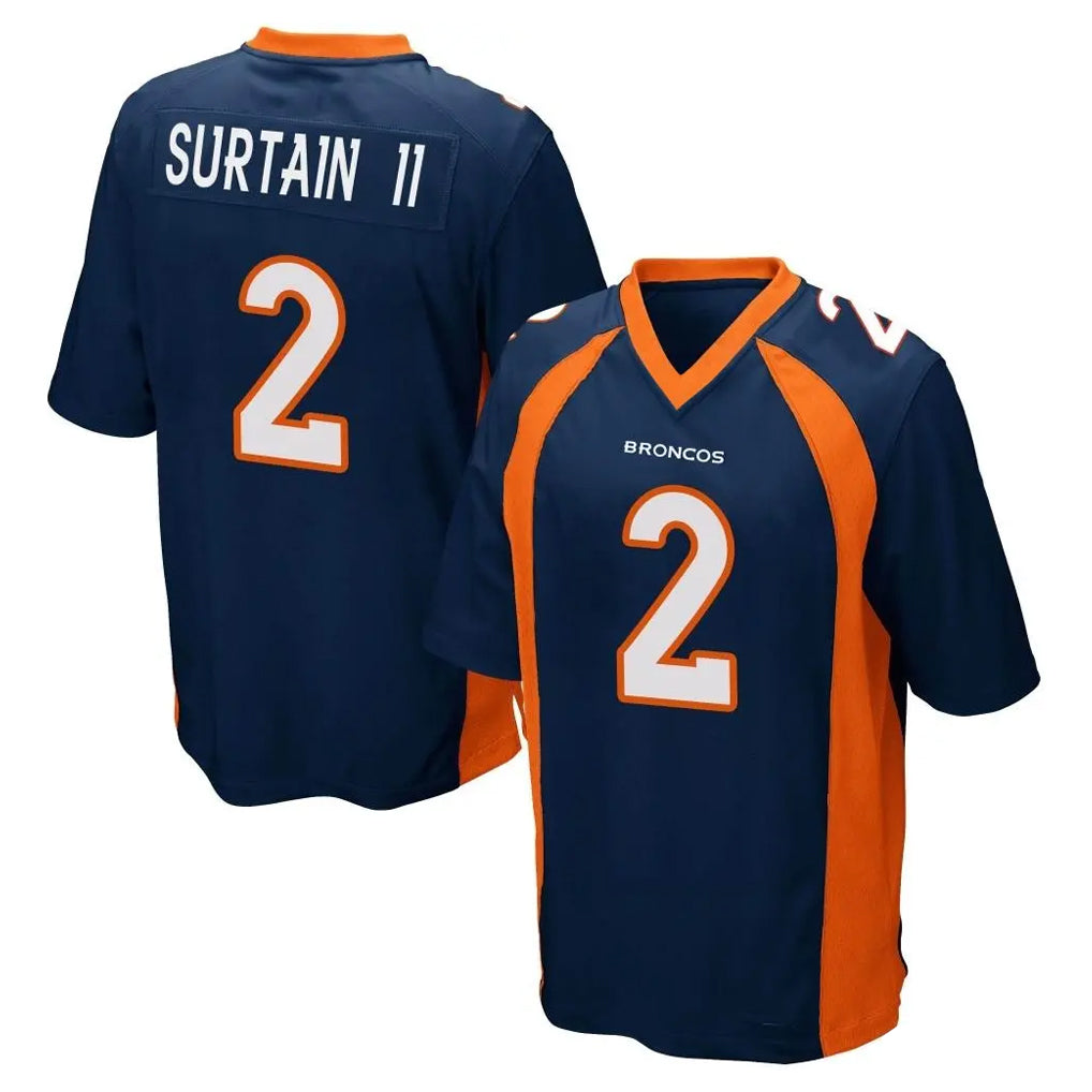 Elroe D.Broncos #2 Pat Surtain II Player Navy Game Stitched Jerseys