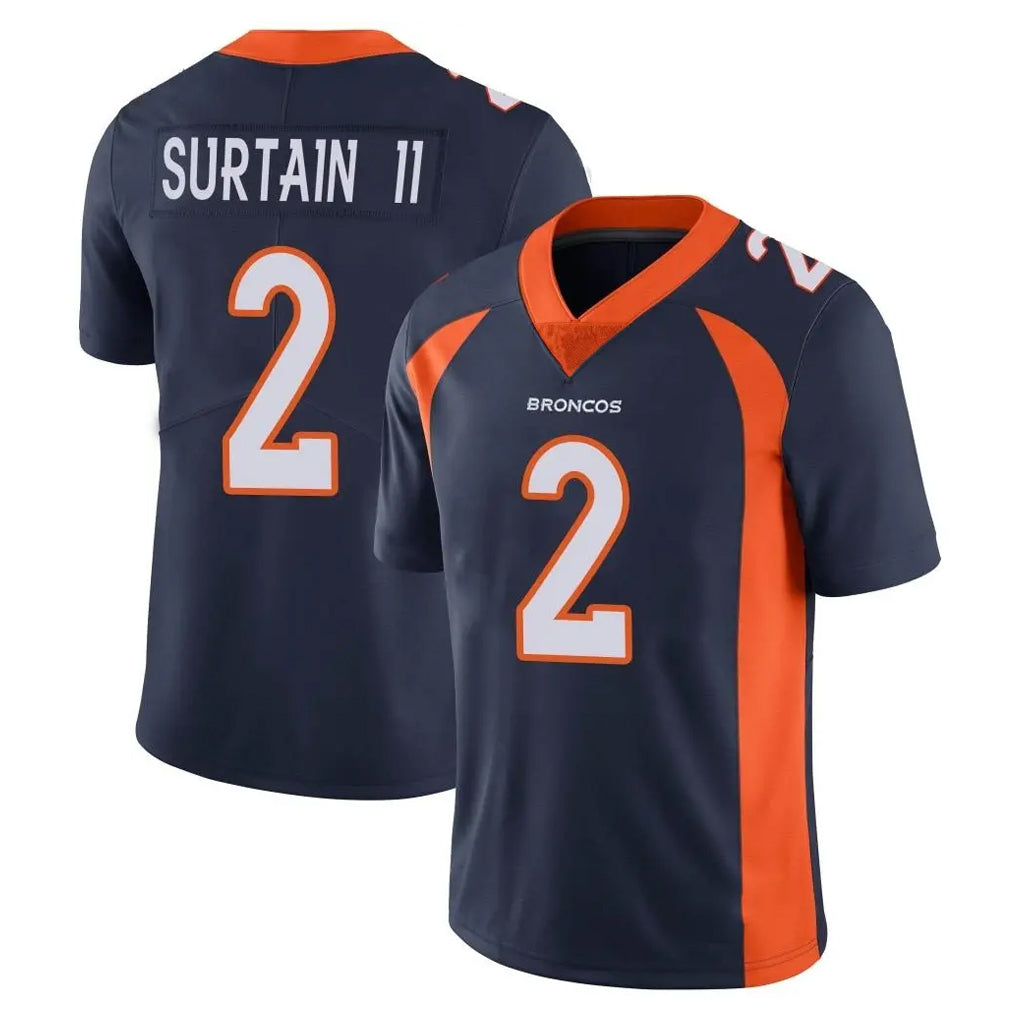 Elroe D.Broncos #2 Pat Surtain II Player Navy Vapor Untouchable Limited Game Stitched Jerseys