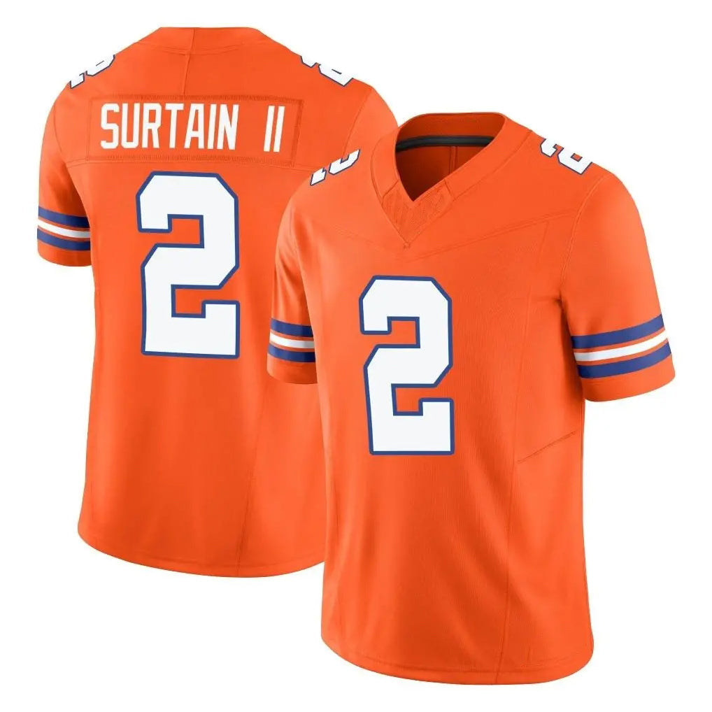 Elroe D.Broncos #2 Pat Surtain II Player Orange Limited Alternate Vapor F.U.S.E. Throwback Game Stitched Jerseys