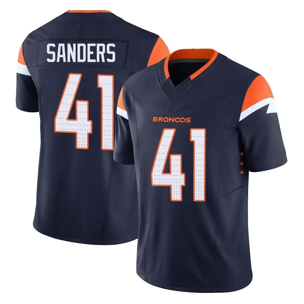 Elroe D.Broncos #41 Drew Sanders Player Navy Limited Vapor F.U.S.E. Home Game Stitched Jerseys