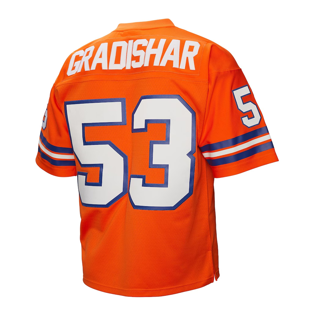 Elroe D.Broncos #53 Randy Gradishar Mitchell & Ness Orange 1978 Legacy Replica Stitched Puhic Jersey
