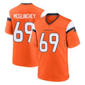 Elroe D.Broncos #69 Mike McGlinchey Player Orange Home Game Stitched Jerseys