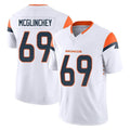 Elroe D.Broncos #69 Mike McGlinchey Player White Limited Vapor F.U.S.E. Home Game Stitched Jerseys