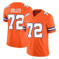 Elroe D.Broncos #72 Garett Bolles Player Orange Limited Alternate Vapor F.U.S.E. Throwback Game Stitched Jerseys