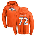Elroe D.Broncos #72 Garett Bolles Player Orange Pullover Hoodie Limited Stitched Jerseys