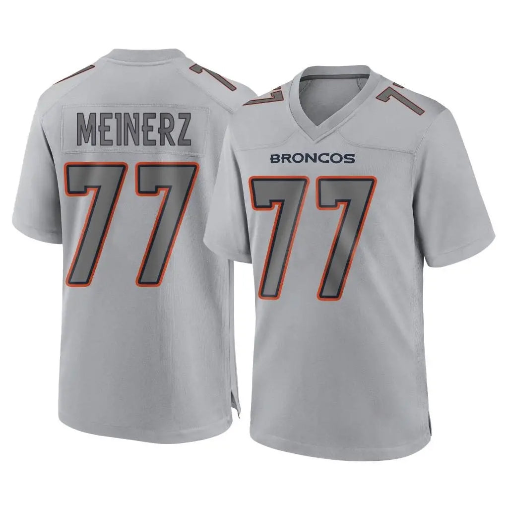 Elroe D.Broncos #77 Quinn Meinerz Player Gray Atmosphere Fashion Limited Game Stitched Jerseys