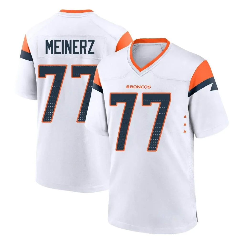 Elroe D.Broncos #77 Quinn Meinerz Player White Home Game Stitched Jerseys