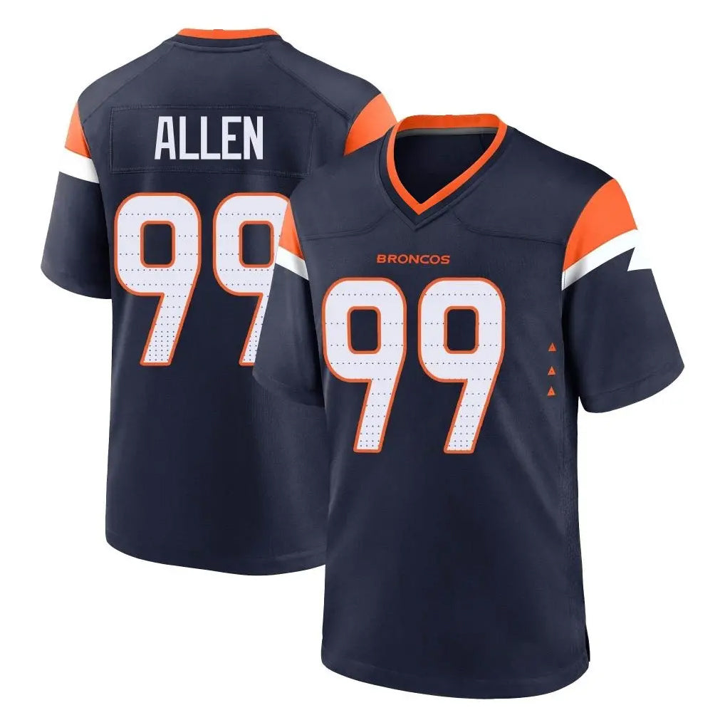 Elroe D.Broncos #99 Zach Allen Player Navy Home Game Stitched Jerseys