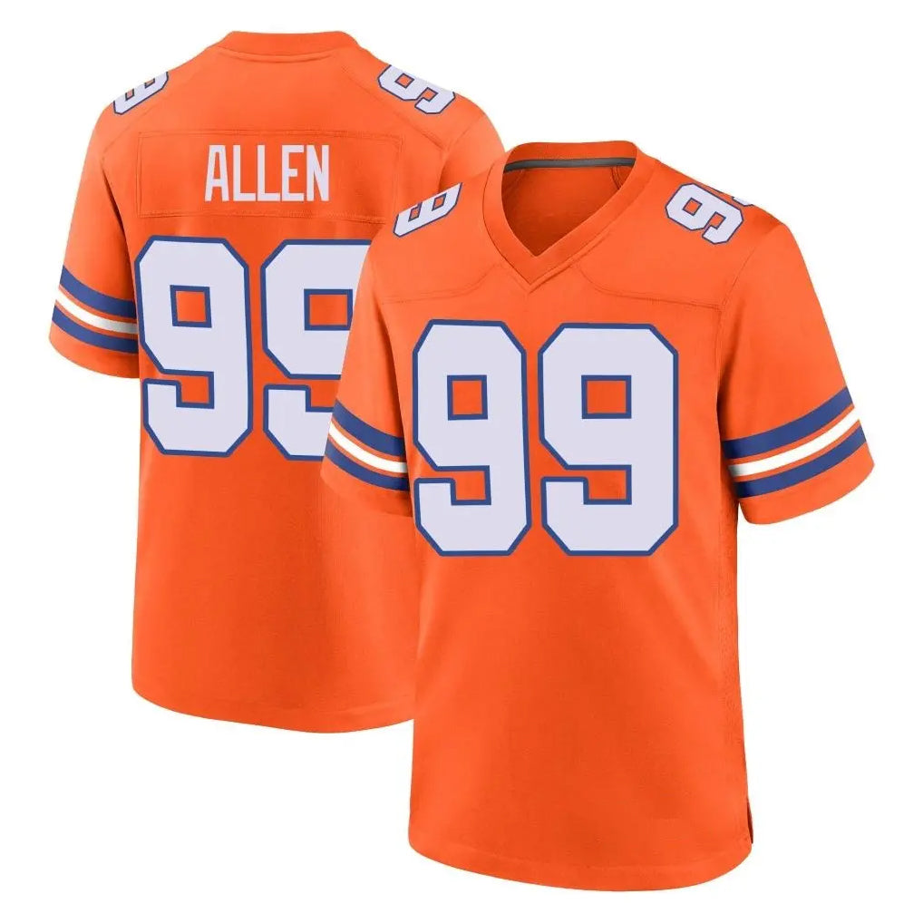 Elroe D.Broncos #99 Zach Allen Player Orange Alternate Collection Throwback Game Stitched Jerseys