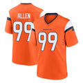 Elroe D.Broncos #99 Zach Allen Player Orange Home Game Stitched Jerseys