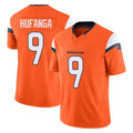 Elroe D.Broncos #9 Talanoa Hufanga Player Orange Vapor F.U.S.E. Limited Home Game Stitched Jerseys