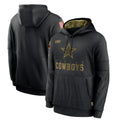 Elroe D.Cowboys Black Salute to Service Pullover Hoodies Limited Blank Player Stitched Jerseys