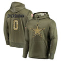 Elroe D.Cowboys #0 DeMarvion Overshown Player Olive Salute to Service Pullover Hoodies Home Game Stitched Jerseys
