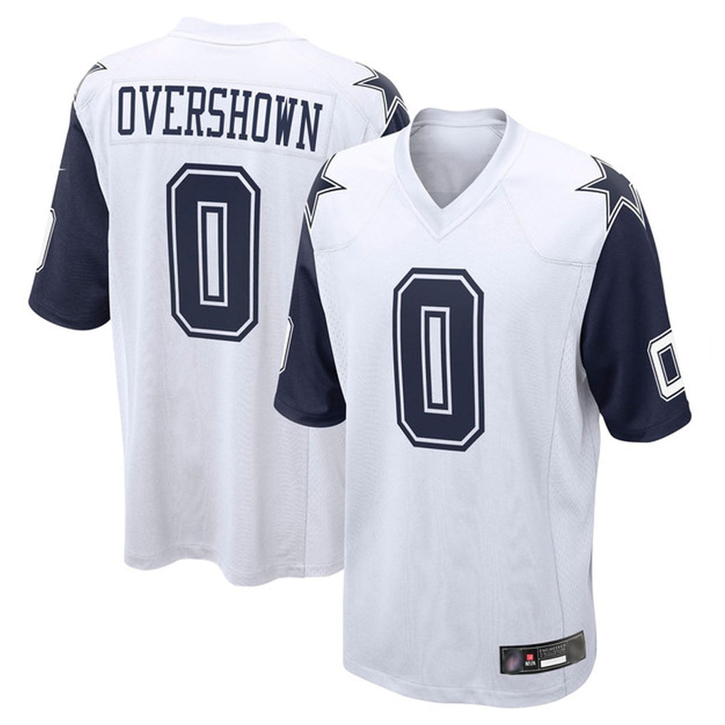 Elroe D.Cowboys #0 DeMarvion Overshown Player White-Navy Home Game Stitched Jerseys