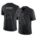 Elroe D.Cowboys #13 Caleb Downs Player Black Limited Reflective Home Game Stitched Jerseys