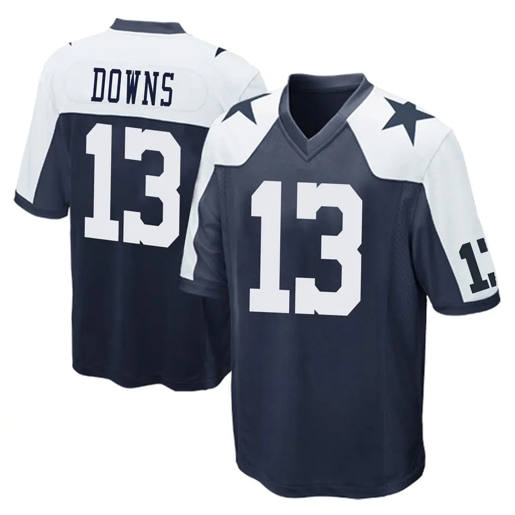 Elroe D.Cowboys #13 Caleb Downs Player Navy-White Alternate Home Game Stitched Jerseys