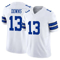 Elroe D.Cowboys #13 Caleb Downs Player White Limited Vapor F.U.S.E. Home Game Stitched Jerseys