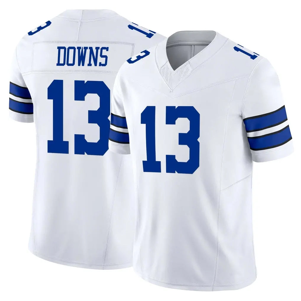 Elroe D.Cowboys #13 Caleb Downs Player White Limited Vapor F.U.S.E. Home Game Stitched Jerseys