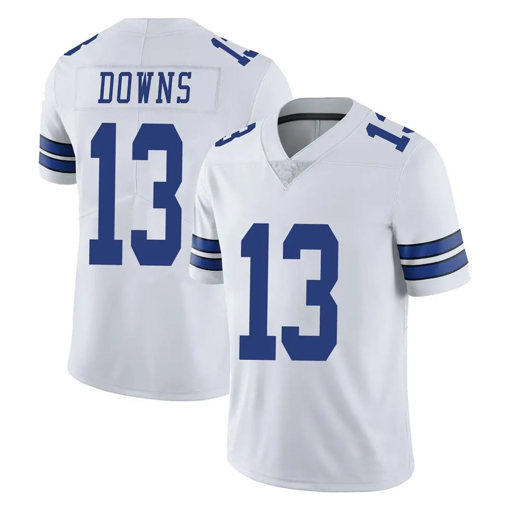 Elroe D.Cowboys #13 Caleb Downs Player White Vapor Untouchable Limited Home Game Stitched Jerseys