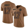 Elroe D.Cowboys #17 Brandon Aubrey Player Salute To Service Limited Brown Stitched Jerseys