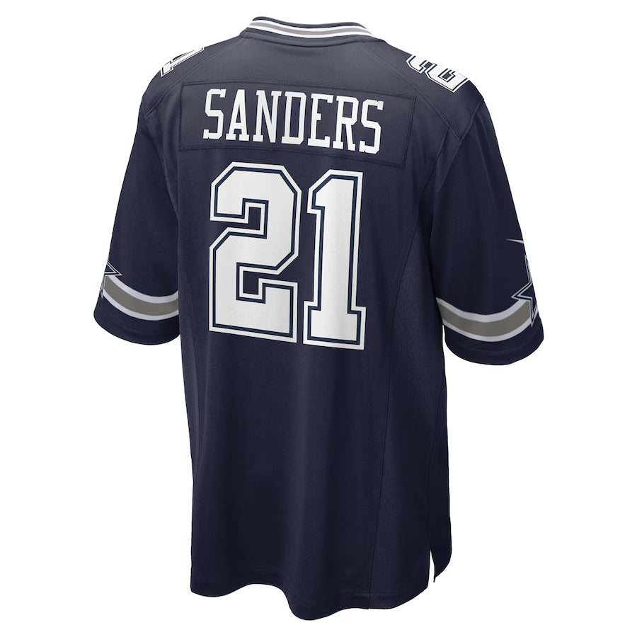 Elroe D.Cowboys #21 Deion Sanders Player Navy Home Game Stitched Jerseys